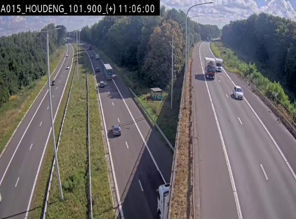 Webcam autoroute Belgique - Houdeng-Goegnies - Jonction E19/E42 direction Tournai/Mons - BK 101.85