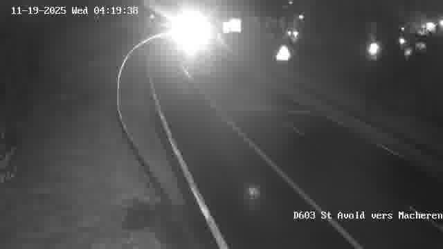 Webcam sur la D603 située à proximité de Saint-Avold. Vue orientée vers Macheren.