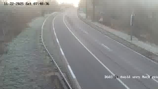 Webcam sur la D603 située à proximité de Saint-Avold. Vue orientée vers Macheren.