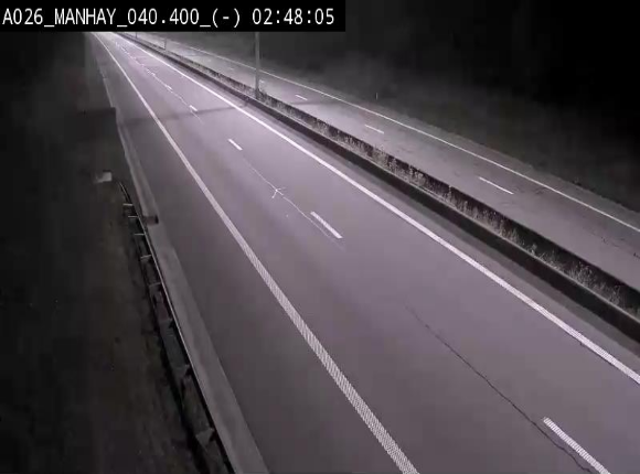 Webcam autoroute A26/E25 à hauteur de Manhay, après la jonction avec la N651 en direction de Liège - BK 40.4