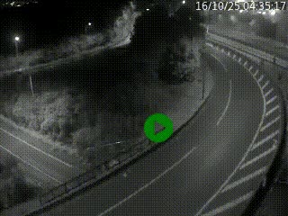 Caméra autoroute à la jonction entre l'A7 et la D301 (Boulevard urbain Sud de Lyon) à Feyzin, au sud de Lyon. Vue orientée vers Mions
