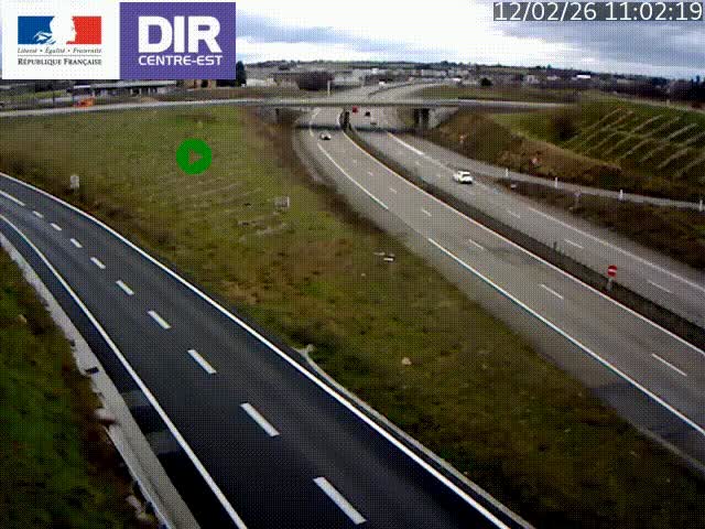 Webcam sur le contournement de Valence, sur la Nationale 7, caméra orientée vers Lyon