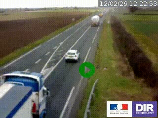 Webcam routière sur la RN7 à hauteur de Toulon-sur-Allier, entre Moulins et Vichy
