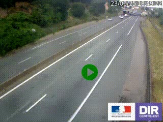 Caméra autoroutière sur l'A47 à hauteur de Givors, a proximité de Lyon. La webcam est orientée vers Lyon