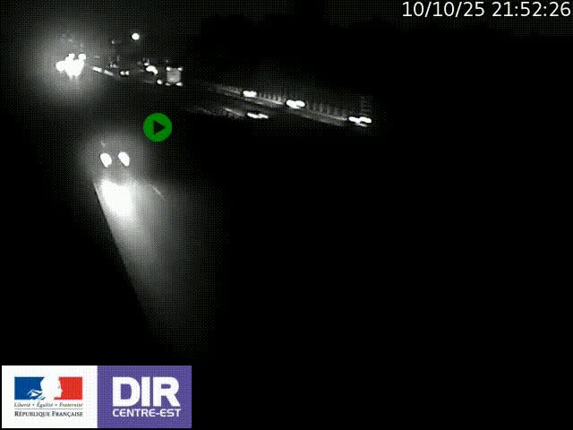 Caméra trafic à la jonction entre l'A46 (Rocade-est de Lyon) et l'A42 à hauteur de Vault-en-Velin en direction de Marseille