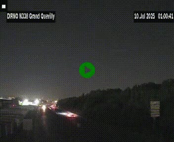 Webcam routière sur N338 à hauteur de Grand-Quevilly en périphérie de Rouen. Vue orientée vers Rouen
