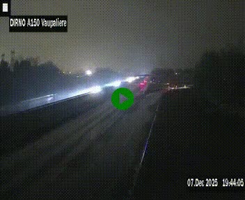 Webcam autoroute A150 à hauteur de La Vaupalière en périphérie de Rouen. Vue orientée vers Rouen