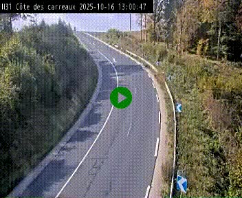 Webcam en haut de la Côte des Carreaux sur la N31 à Avesnes-en-Bray. Vue orientée vers Rouen