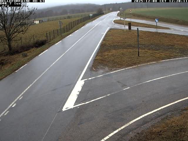Webcam à Bellefontaine dans les Vosges à 552 mètres d'altitude sur la D63, à la jonction avec la D20A