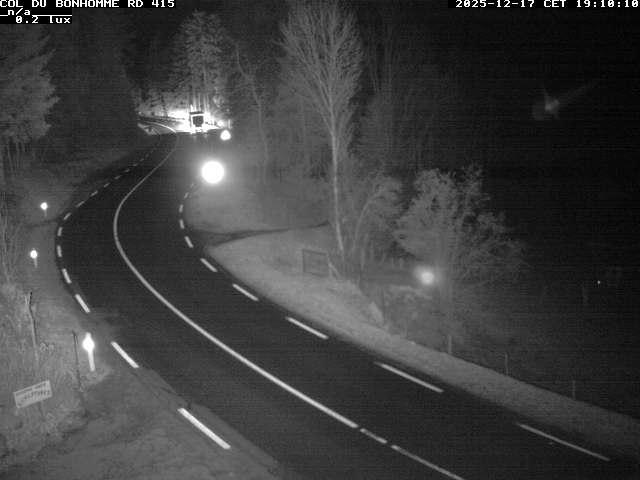 Caméra à proximité du col du Bonhomme sur la D415 à Plainfaing vers l'Alsace