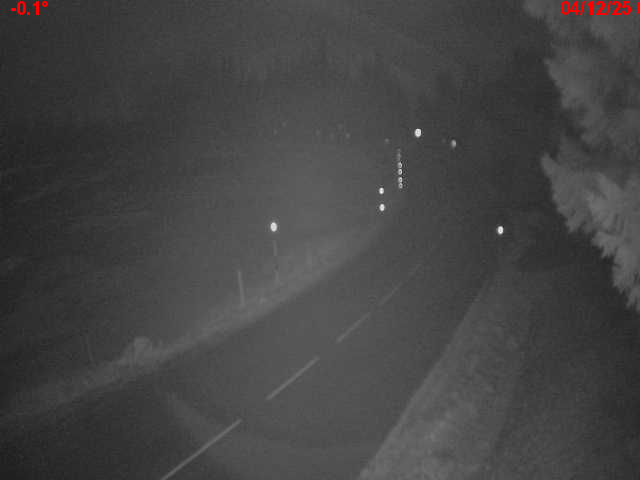 Webcam en haut du col du Ballon d'Alsace sur la D465 à 1075 mètres d'altitude dans les Vosges