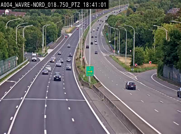 Webcam traffic E411(A4) - BK 18.7 - Bierges (Wavre Nord)