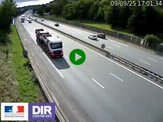 Webcam routière à Saint-Etienne-Terrenoire sur la RN88 avant la jonction entre l'A72 et le Boulevard Périphérique de Saint-Etienne