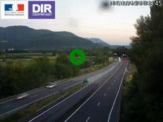 Caméra trafic à Meylan sur la Rocade-Sud de Grenoble en direction d'Aix-en-Provence