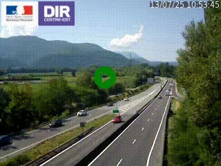 Caméra trafic à Meylan sur la Rocade-Sud de Grenoble en direction d'Aix-en-Provence