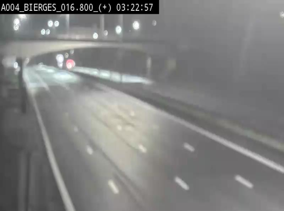 Webcam à Wavre, à hauteur de la sortie 5 Bierges. Vue orientée vers Namur