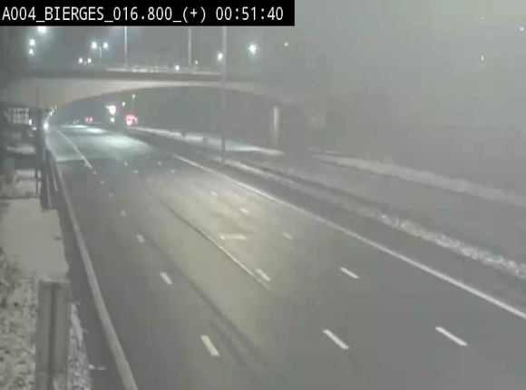 Webcam à Wavre, à hauteur de la sortie 5 Bierges. Vue orientée vers Namur