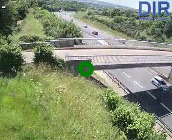 Webcam sur A84 à hauteur de Pont-Farcy, au niveau du pont autoroutier sur la Vire, au sud de Saint-Lô