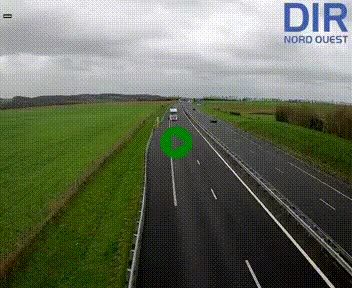 Webcam sur A84 à hauteur de l'échangeur de Poilley avec la N175, au sud d'Avranches