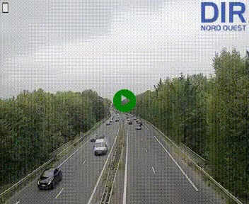 Webcam sur le périphérique de Caen (N814) à l'est de la ville, à Mondeville hauteur de la sortie 2, Presqu'île-Rives de l'Orne, au bout de l'autoroute A13