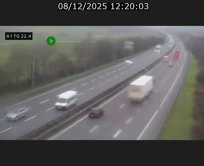 Traffic live webcam Luxembourg Flaxweiler - A1 direction Luxembourg - BK 22.4