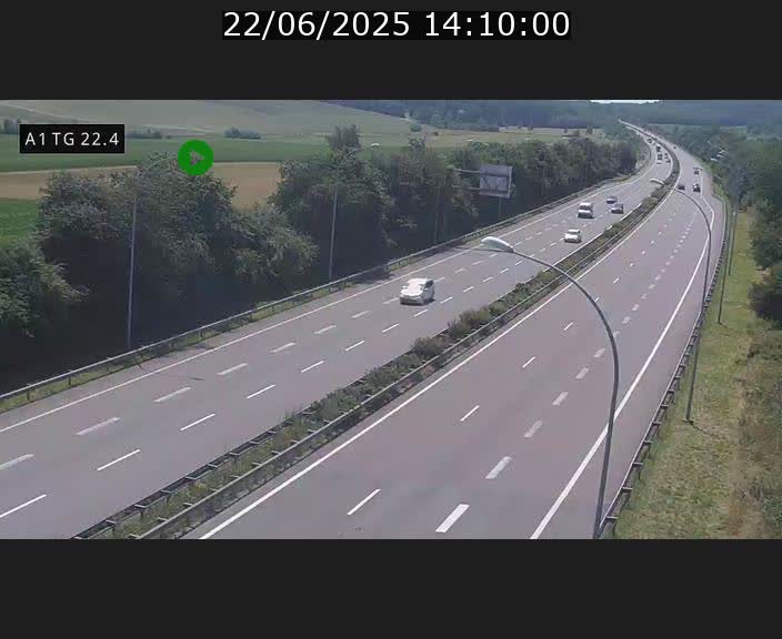 Traffic live webcam Luxembourg Flaxweiler - A1 direction Luxembourg - BK 22.4