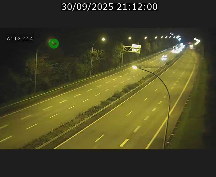 Traffic live webcam Luxembourg Flaxweiler - A1 direction Luxembourg - BK 22.4