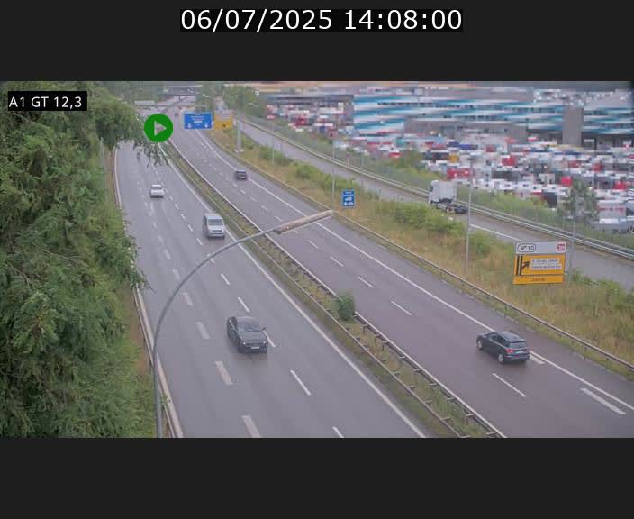 Traffic live webcam Luxembourg Senningerberg - A1 direction Allemagne - BK 12.3
