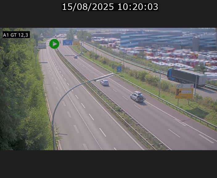 Traffic live webcam Luxembourg Senningerberg - A1 direction Allemagne - BK 12.3