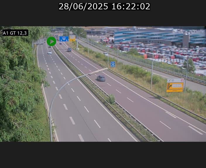 Traffic live webcam Luxembourg Senningerberg - A1 direction Allemagne - BK 12.3