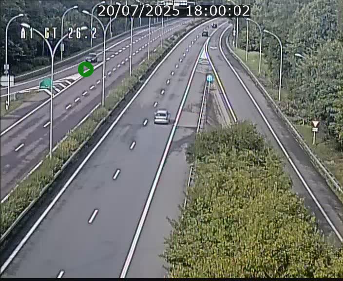 Traffic live webcam Luxembourg Grevenmacher - A1 direction Allemagne - BK 26.2