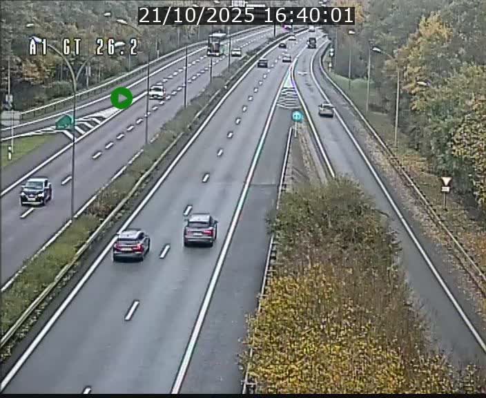 Traffic live webcam Luxembourg Grevenmacher - A1 direction Allemagne - BK 26.2