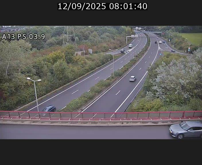 Traffic live webcam Luxembourg Differdange - A13 direction Esch-sur-Alzette - BK 3.9