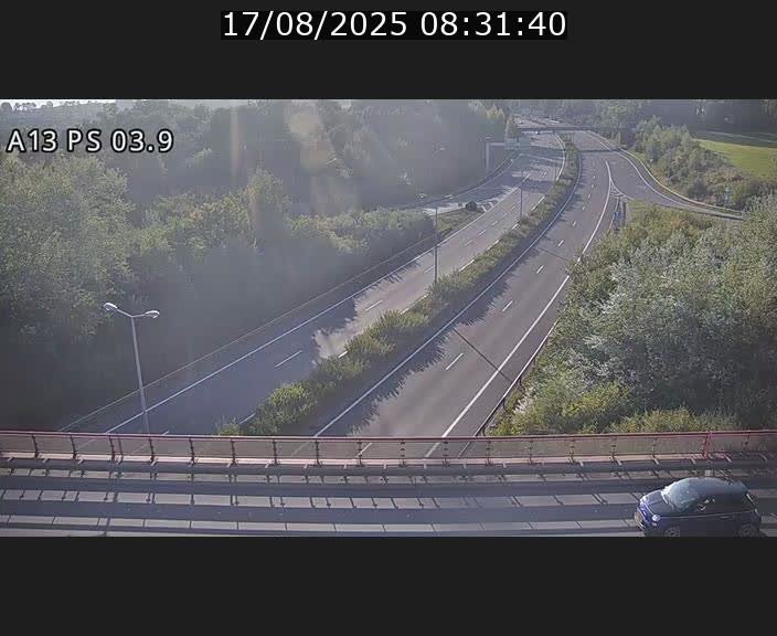 Traffic live webcam Luxembourg Differdange - A13 direction Esch-sur-Alzette - BK 3.9