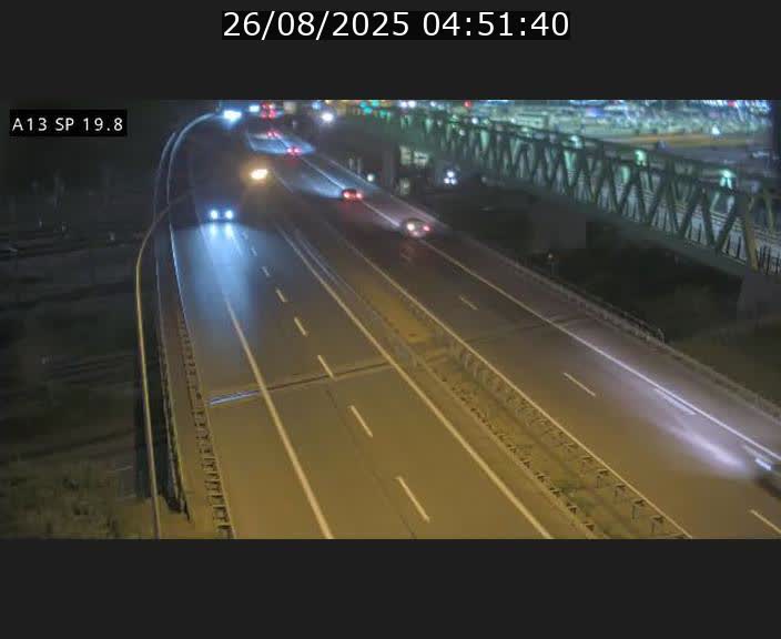 Traffic live webcam Luxembourg Croix de Bettembourg - A13 direction Esch-sur-Alzette - BK 19.8