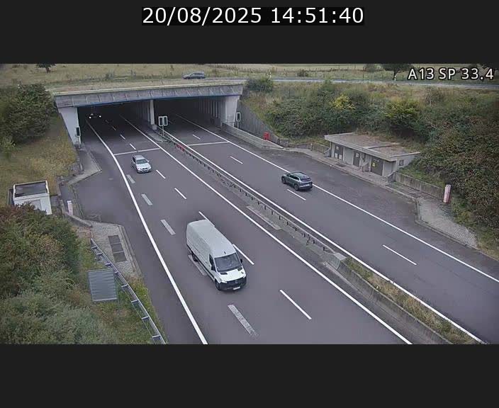 Webcam trafic sur A13 à hauteur d'Altwies en direction de Mondorf-les-bains et en provenance de l'Allemagne
