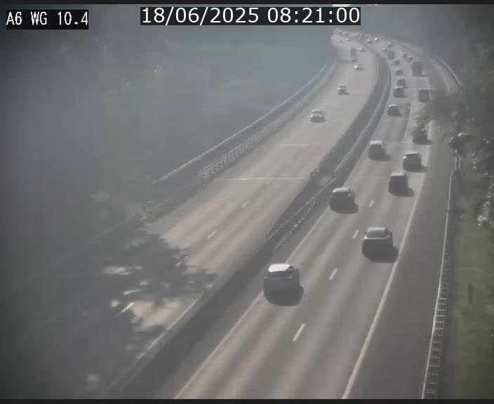 Traffic live webcam Luxembourg Mamer - A6 - BK 10.4 - direction Luxembourg/France/Allemagne