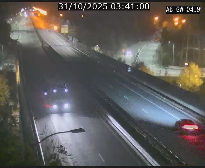 Traffic live webcam Luxembourg Croix de Cessange - A6 - BK 4.9 - direction Belgique