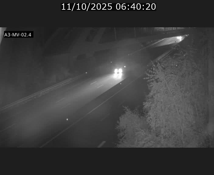 Webcam autoroute de la France (A3) au Luxembourg à Fentange, à proximité de la Croix de Gasperich. Vue orientée vers la Cloche d'Or