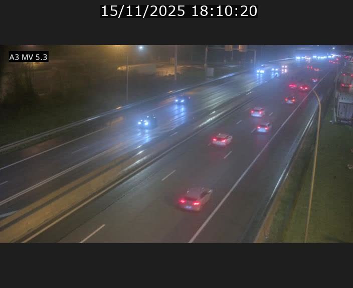 Webcam à l'Aire de Berchem au Luxembourg sur l'A3. Vue orientée vers la France