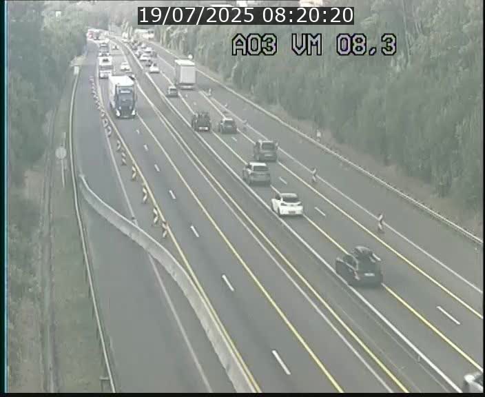 Traffic live webcam Luxembourg Bettembourg - A3 - BK 8.3 - direction France