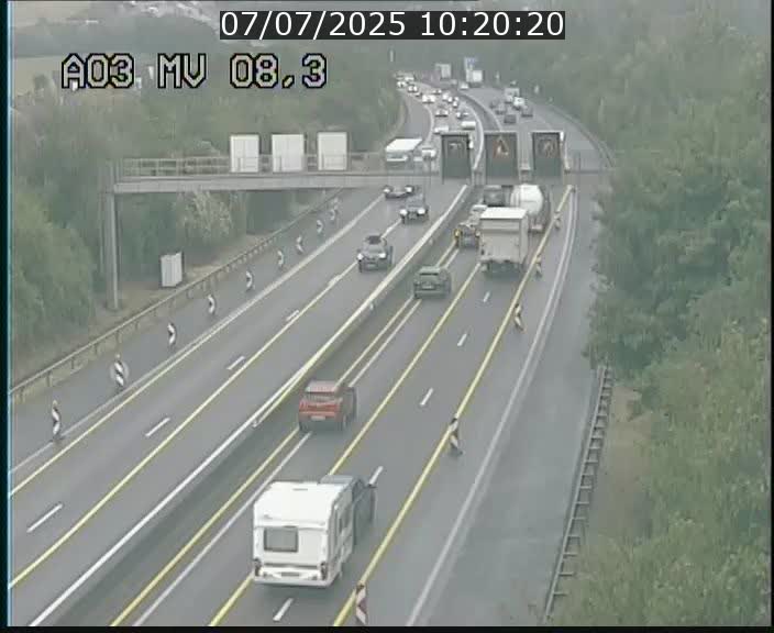 Webcam Autoroute après la Croix de Bettembourg en direction de Luxembourg sur l'A3