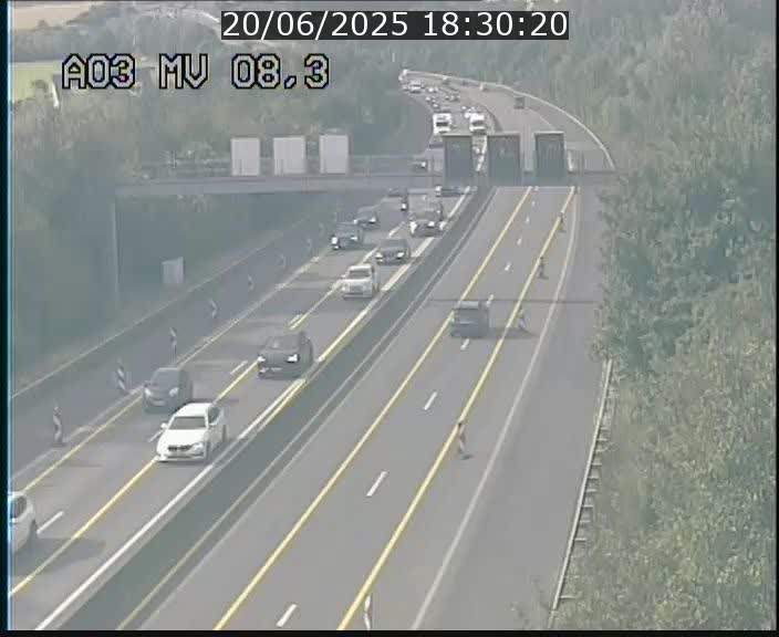 Webcam Autoroute après la Croix de Bettembourg en direction de Luxembourg sur l'A3