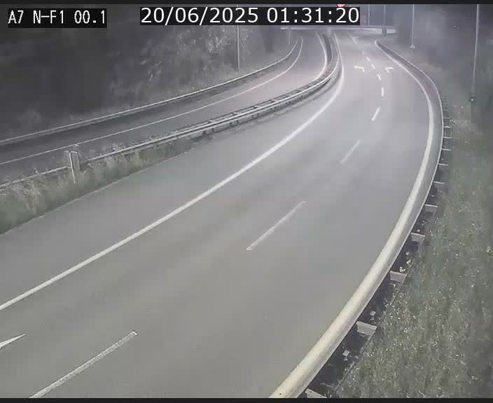 Webcam autoroute Luxembourg A7 située dans la sortie 1 Waldhof, vers la N11, avant le Tunnel Stafelter