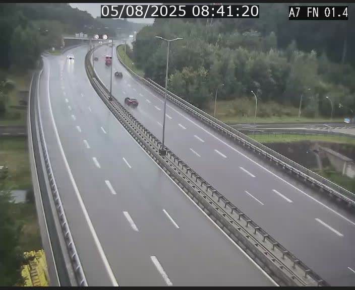 Caméra autoroute Luxembourg A7 - Tunnel Stafelter - direction Echangeur Grünewald