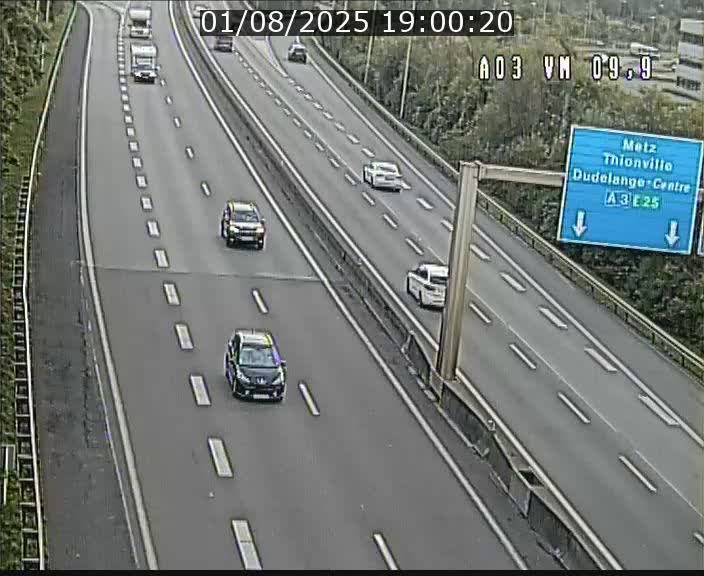 Webcam Autoroute à la Croix de Bettembourg - A3 - BK 9.9 - direction France