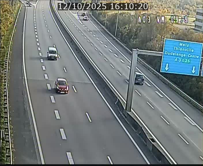 Webcam Autoroute à la Croix de Bettembourg - A3 - BK 9.9 - direction France