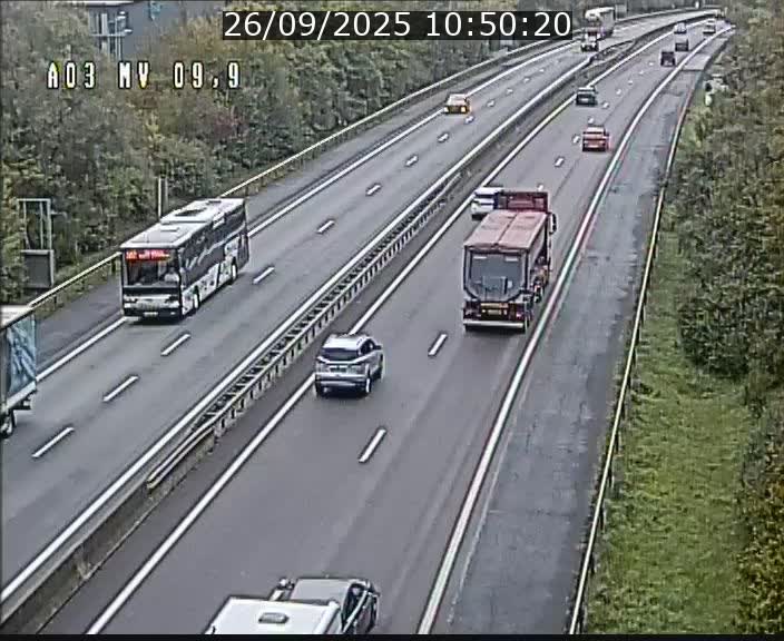 Webcam Autoroute à la Croix de Bettembourg - A3 - BK 9.9 - direction Luxembourg-Ville