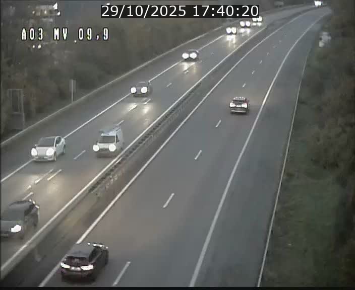 Webcam Autoroute à la Croix de Bettembourg - A3 - BK 9.9 - direction Luxembourg-Ville