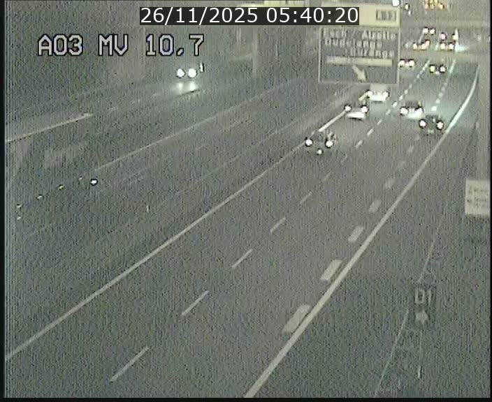 Traffic live webcam Luxembourg Croix de Bettembourg - A3 - BK 10.7 - direction France